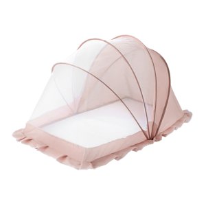 Magideal - Cubierta De Red Para Cuna Multifunción Visible Suave Fácil De Usar Cubierta De Red Portátil Plegable Para Bebés Para Niños Accesorios Para Bebés Recié Rosa M