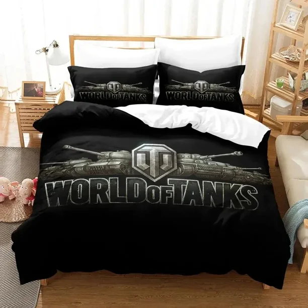 Game World Of Tanks Bedding Set Duvet Cover Bed Set Quilt Cover Pillowcase Comforter Size Boys Adult Bedding Set Bed Sheets