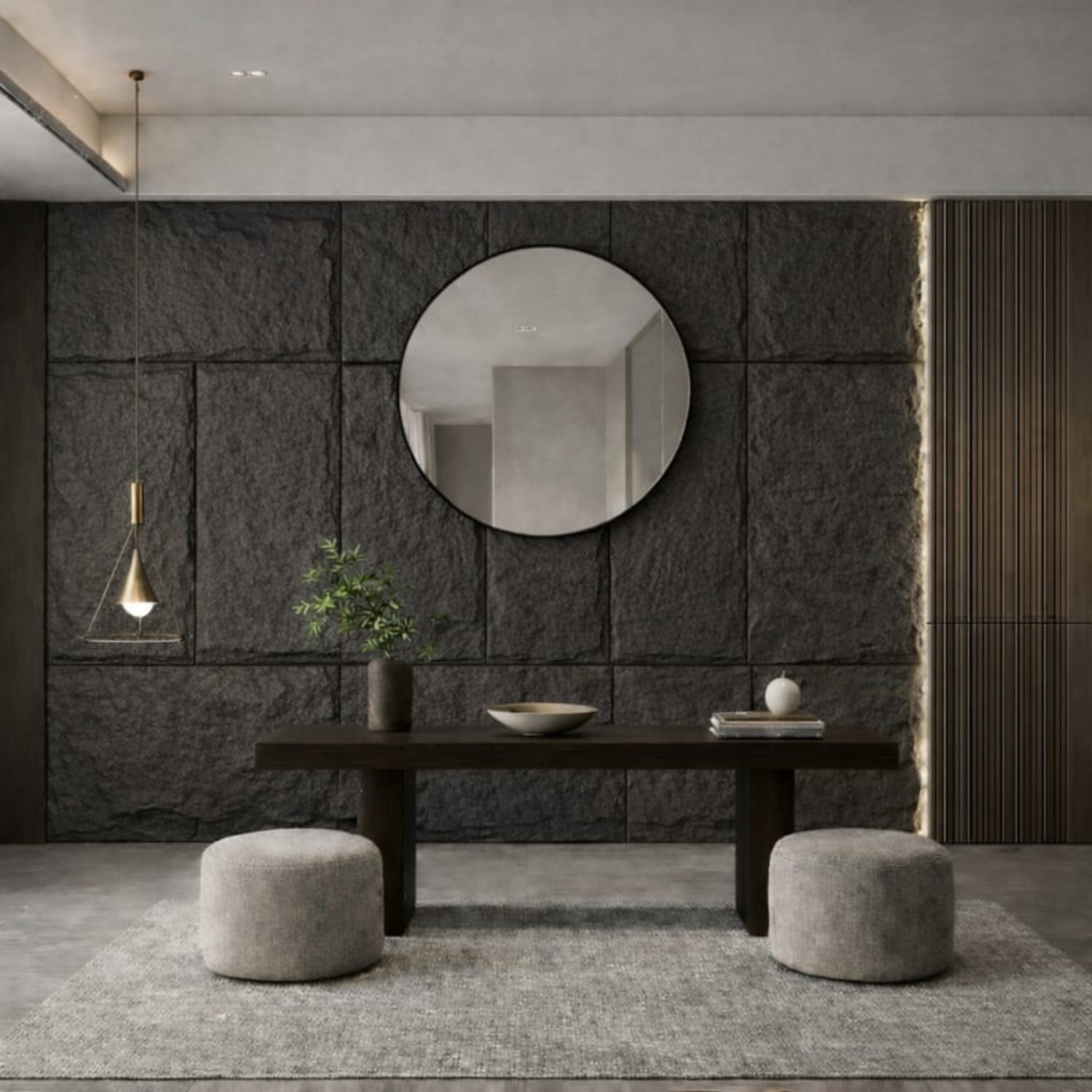 Byb Home - Panel Pu 120 X 60 Cm Light Black Pu 05