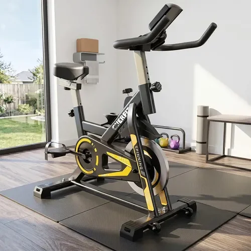 Bicicleta Estatica Spinning Pro Overfit Fitness Gym 6 Kg Negro