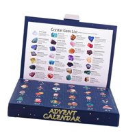 Magideal - Calendario De Adviento 2024: 24 Días Con 24 Piedras, Regalo De Navidad, Aprendizaje Educativo Piedra Cruda