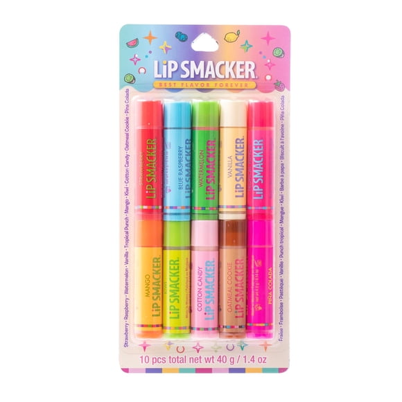Bálsamo labial Lip Smacker Original & Best Party Pack de 10 sabores