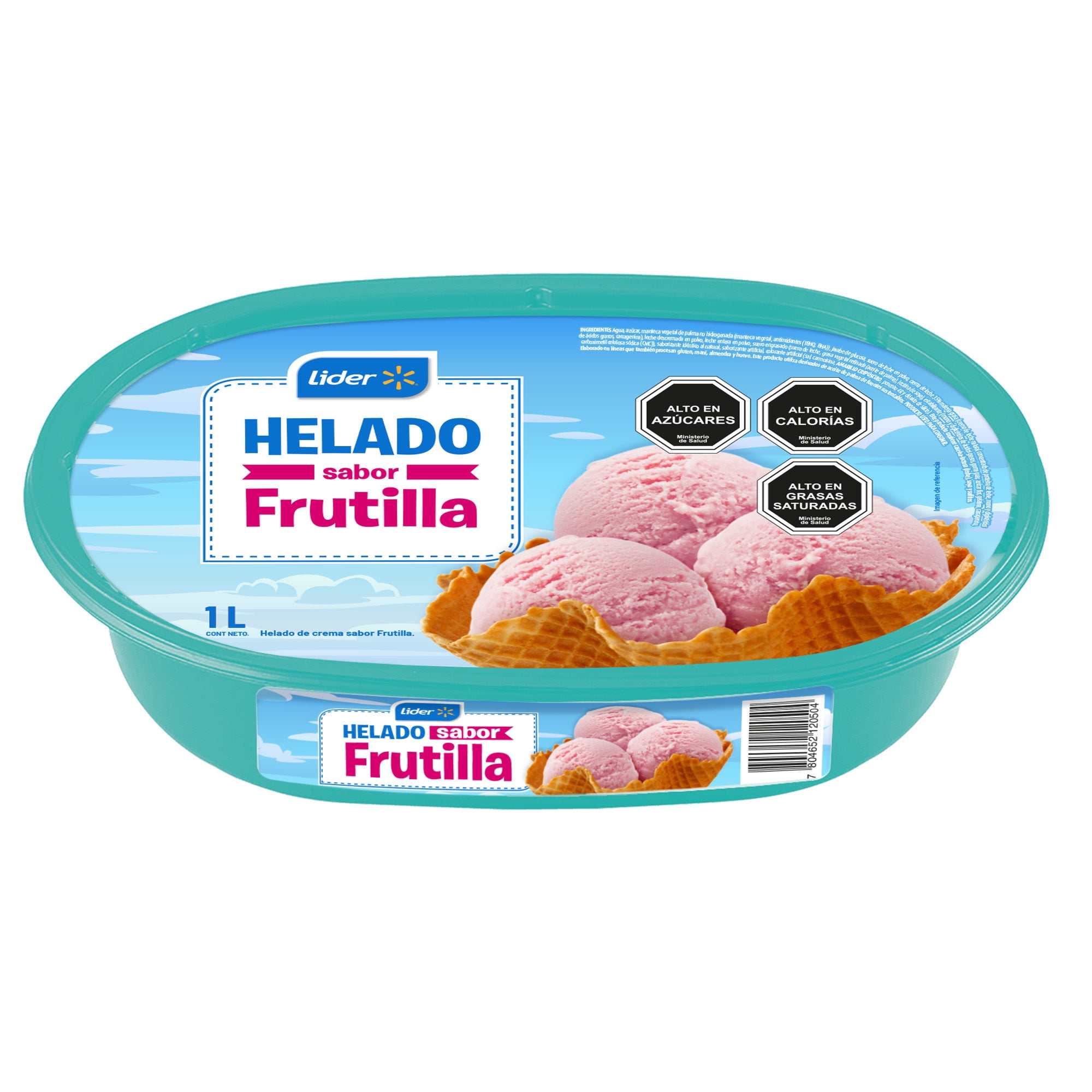 Helado Frutilla Pote 1 L Lider