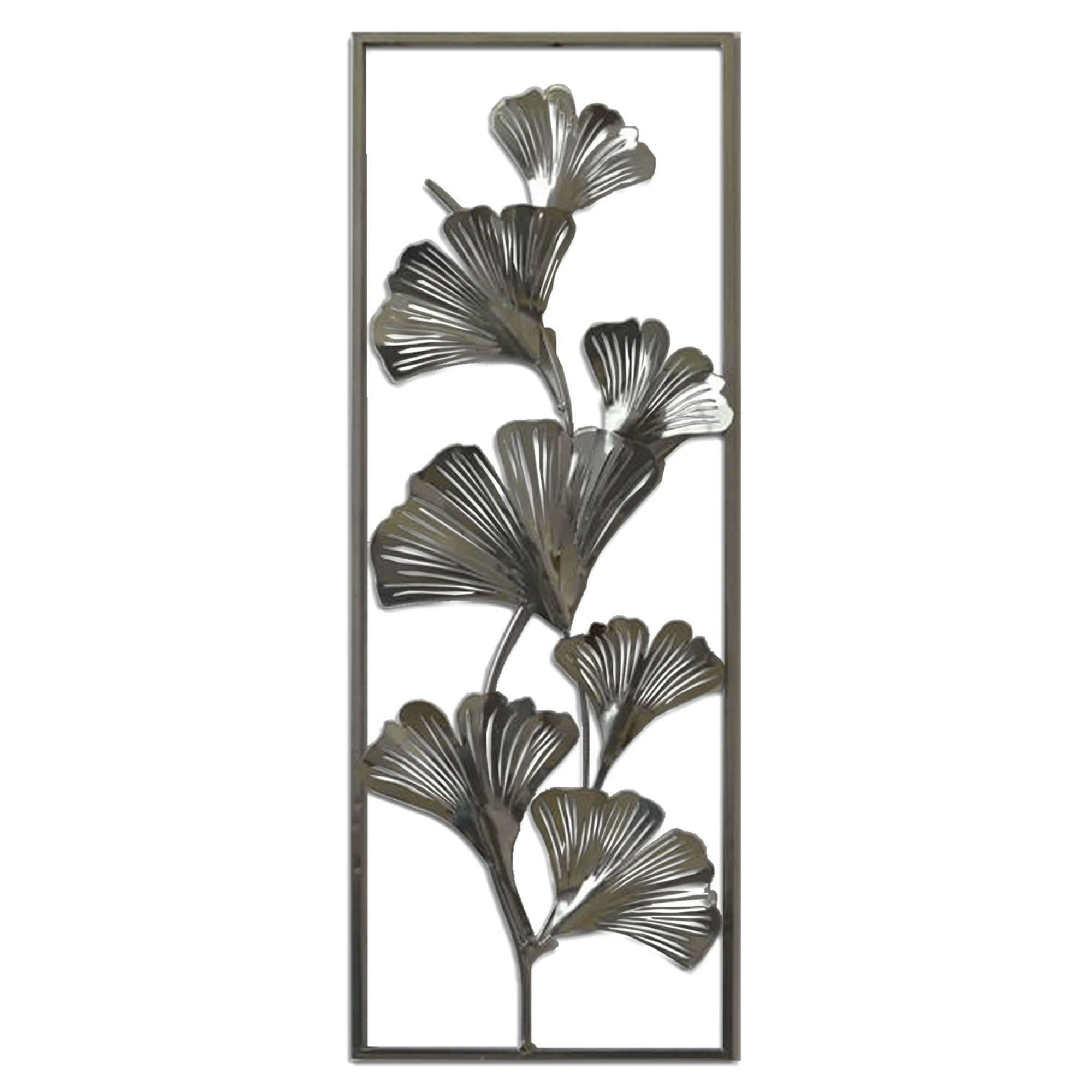 MURALE METALLICO GINKGO – Decorazione Floreale In Metallo Per Pareti