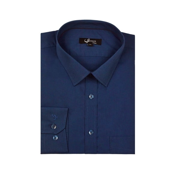 Camisa Trevira Lisa Color Azul Marino 2xl