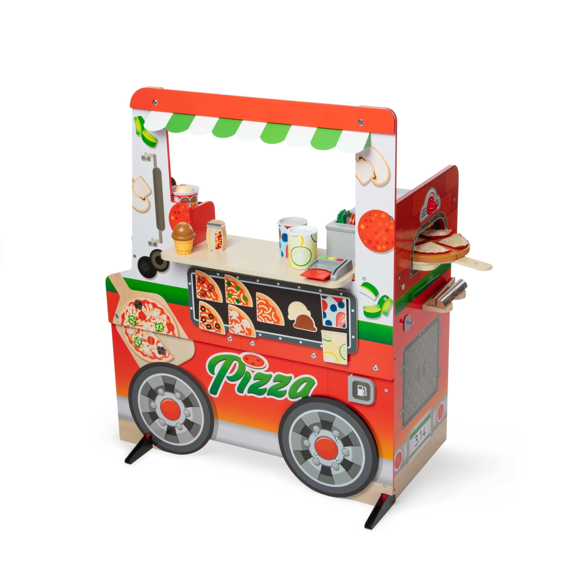 Camión De Comida Toy Melissa & Doug De Madera Para Pizza Desde Hace Más De 3 Años