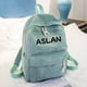 thumbnail image 1 of Personalised Corduroy Knapsack Custom Your Name Casual Backpack Unisex Classic Campus Portable Ultra Soft Handbag, 1 of 3