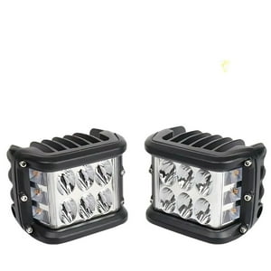 Genérico - Pack X2 Auto Spot Bicolor 36W 4X4 Estrobo Blanco + Amarillo