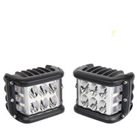 Genérico - Pack X2 Auto Spot Bicolor 36W 4X4 Estrobo Blanco + Amarillo