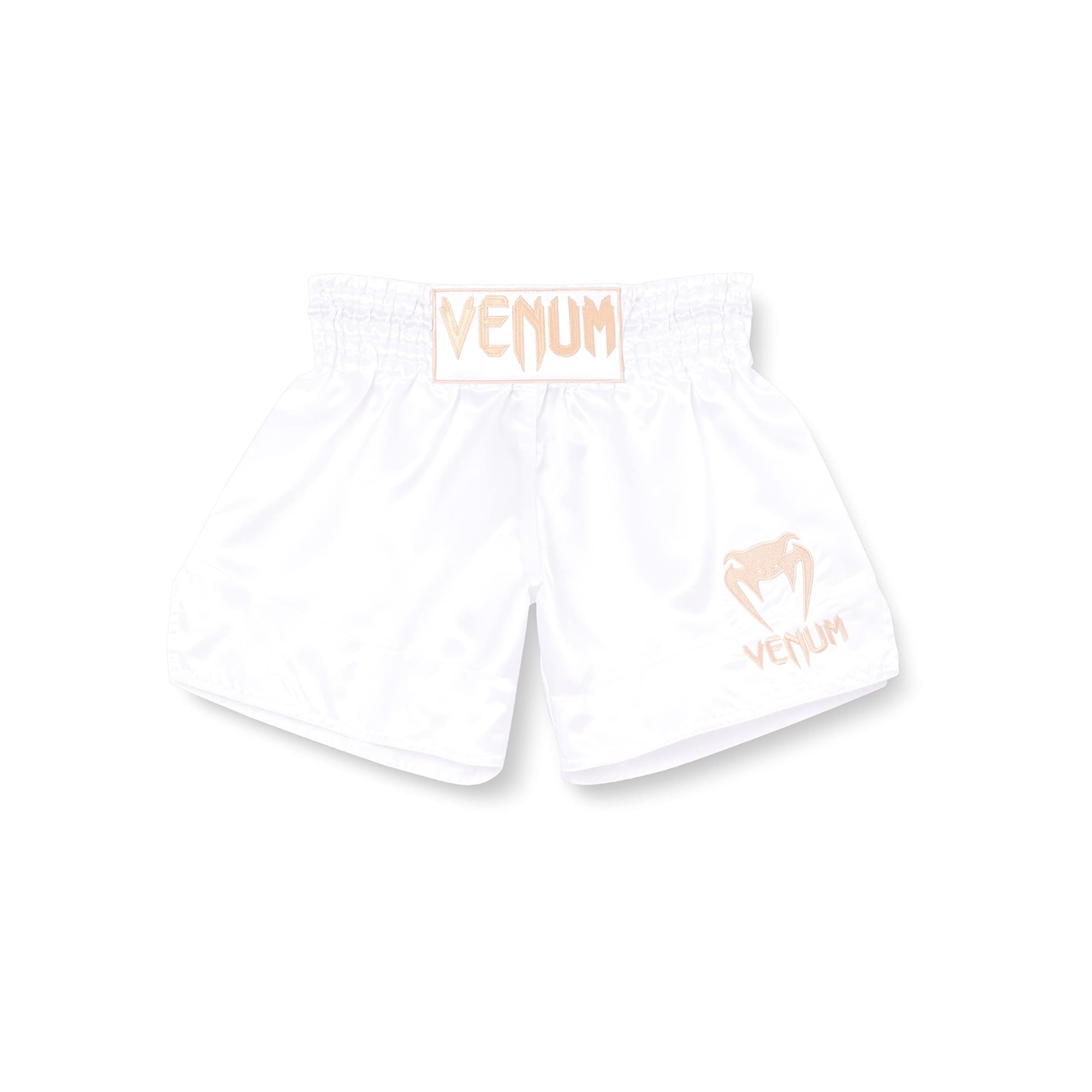 Shorts De Muay Thai Venum Clásicos Blanco Oro Xl