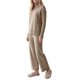 thumbnail image 4 of INSPIRE CHIC Conjunto de Suéter de Punto de Cable de 2 Piezas para Mujer Cuello Alto Hombro Caído Manga Larga Ajustable Mediano Avena, 4 of 6