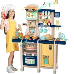 Genérico - Cocina 100 Cm Azul Con 66 Pcs