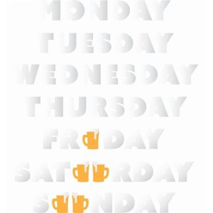 Rienda Libre Graphics - Decomural Weekend Beer Food Drink Ws-46907