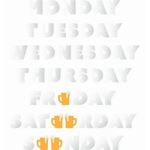 Rienda Libre Graphics - Decomural Weekend Beer Food Drink Ws-46907