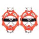 thumbnail image 5 of 1 Par De Zapatos De 13 Dientes Cubiertas De Botas Crampones Hielo Nieve Antideslizante Pinza Naranja M, 5 of 5
