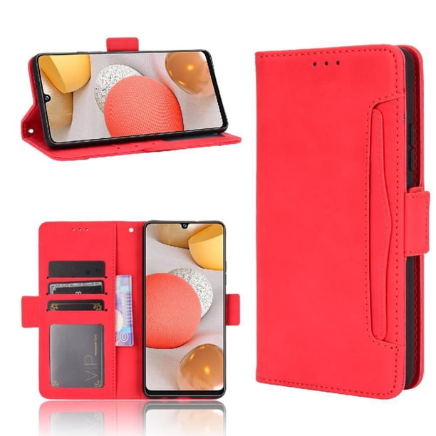 Funda Cartera Magnética para Samsung Galaxy A42 5G- Tarjetero Desmontable, Cuero PU, Soporte