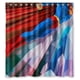 thumbnail image 1 of Cortina de ducha de superhéroe Superman brillante, juego de cortina de baño con ganchos, tamaño 66 x 72 pulgadas, 1 of 3