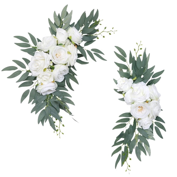 2 Piezas De Centro De Mesa Rústico De Flores De Arco De Boda Para La Decoración Del Cenador Del Hogar