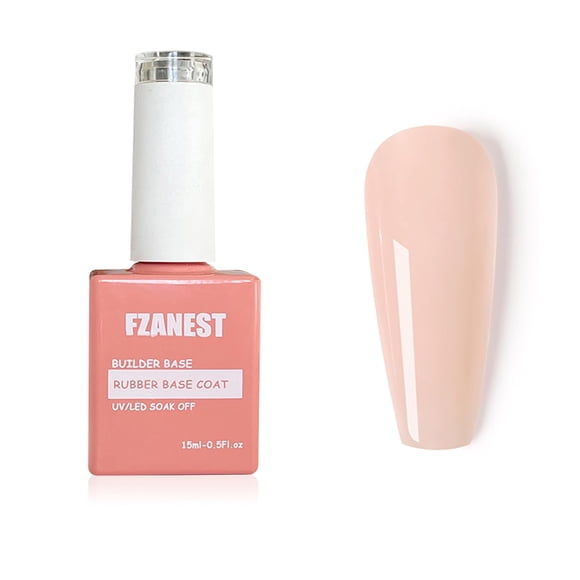 Gel para uñas FZANEST Rubber Base Builder, 15 ml, gelatina, color rosa