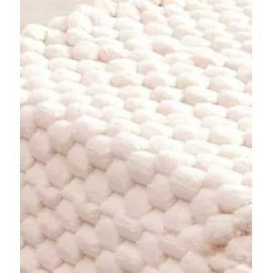 Genérico - Piecera 70X190 Cm + 2 Fundas 45X45 Cm Plush Peludita King Color Crema