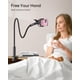 thumbnail image 5 of Soporte SAIJI con cuello de cisne para cama, 98 cm, brazo de piel, negro, 5 of 6