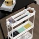 thumbnail image 4 of Carrito de almacenamiento SPACELEAD Slim de 4 niveles para oficina y cocina, blanco, 4 of 7