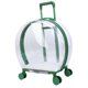 thumbnail image 3 of Pet Trolley Case Carrier Gatos Perros Bolsa De Equipaje Con Ruedas Transpirable Bolsa De Transporte Rayas Verdes, 3 of 5
