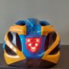 Casco Certificado 3edrive 013v Azul Y Amarillo Con Luz Led