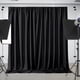 thumbnail image 1 of Cortinas Joydeco, color negro, poliéster, 3 x 3 m, 2 paneles, 1 of 6