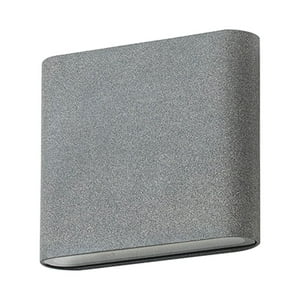 Hb Led - Apliqué Led De Pared Cuadrado Gris 2*5W Luz Cálida