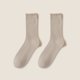 thumbnail image 1 of Xiao Hua Calcetines Cortos de Encaje con Borde de Hoja de Loto Lindos, Calcetines Náuticos de Punto de Algodón Delgado Neutro, Calcetines Acanalados Apilados con Borde de Hoja de Loto, Caqui, 6 Pares, 1 of 4