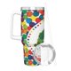 thumbnail image 3 of La Oruga Muy Hambrienta Vaso aislado de acero inoxidable con asa, diseño temático, regalo para familia, amigos y fans; incluye pajita y encaja en el portavasos estándar, 40 oz, 3 of 6