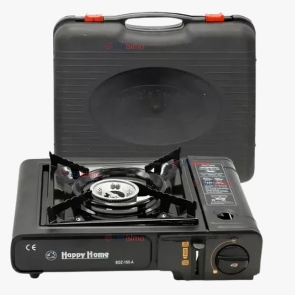 Cocina Portátil De Camping Con Maletín De Transporte Negro
