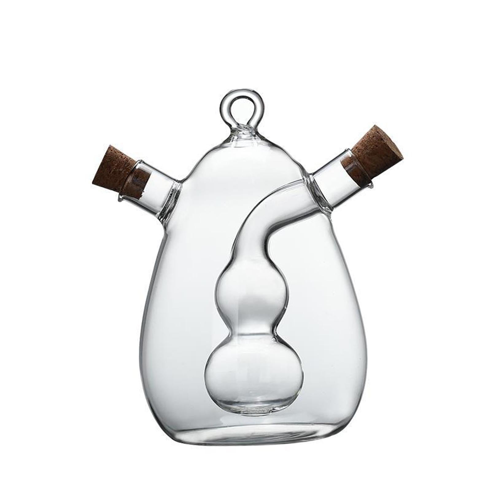Bothyi - Botella De Aceite De Vidrio Vertedor Doble Botellas De Vinagrera Transparente Para Restaurante Salsa De Soja