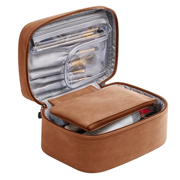 Bolsa de cosméticos sencilla, portátil, de almacenamiento multifunción, hecha con patrón de oveja.
