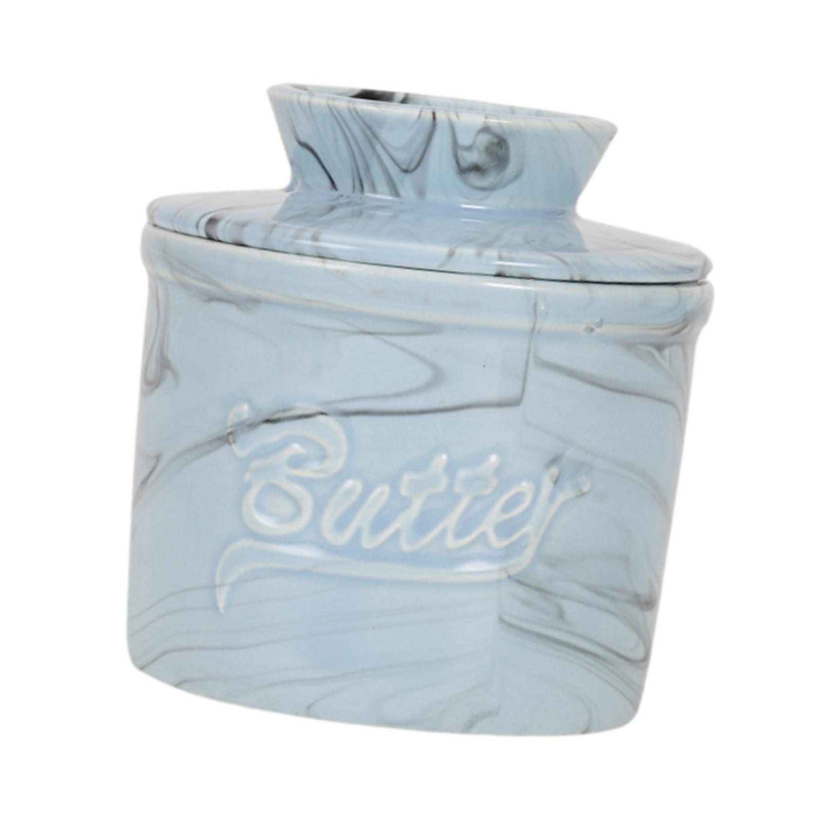 Bothyi - Recipiente Para Mantequilla Para Mostrador Mantequera Con Tapa Para Comedor, Cocina, Hoteles, Color Azul