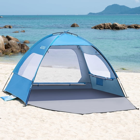 OutdoorMaster Tienda de Playa 221x150x122 cm UPF 50+ para 3 Personas