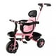 thumbnail image 2 of Triciclo Coche Infantil Con Toldo 5 en 1 Con Mango Direccional Rosado, 2 of 7