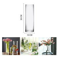 Xianzhu - Jarrón Hidropónico De Vidrio Transparente, Moderno Jarrón Cilíndrico 30 Cm