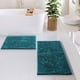 thumbnail image 2 of Juego de alfombras de baño Hearth & Harbor Chenille, color verde azulado, 2 piezas, 2 of 9