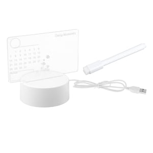 Magideal - Lámpara De Tablero De Usb Creativa Con , Luz De Vacaciones, Tablero De Notas Led Diy Reescribible Para Decoración De Dormitorio De , Calendario