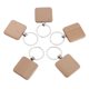 thumbnail image 2 of 5X Encantos De Madera En Blanco Para DIY Personal Keychain Square 37x37mm, 2 of 5