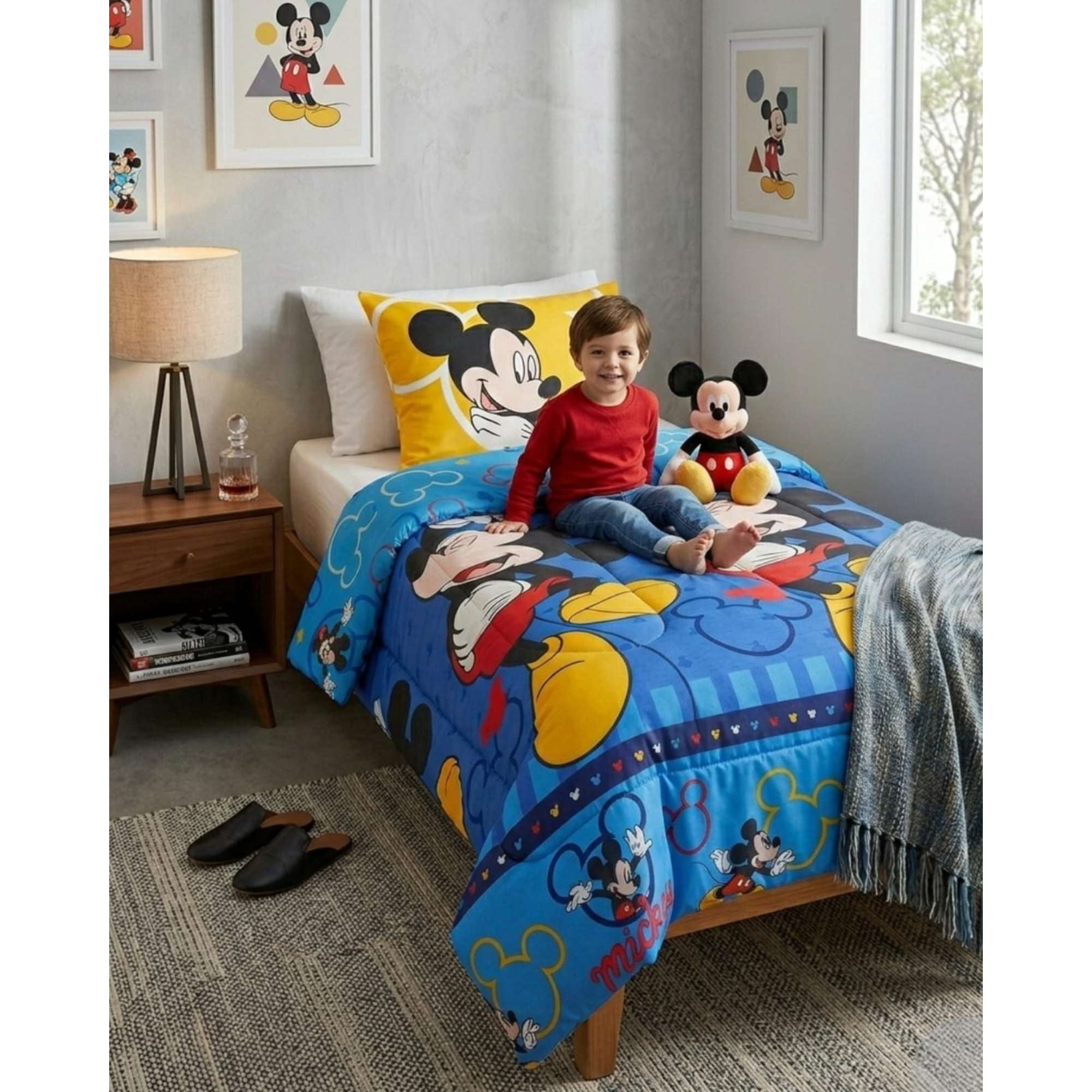 Myl Todo Hogar - Plumon Infantil Estampado Plaza Y Media Mickey Mouse