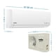 thumbnail image 3 of Aire Acondicionado Inverter Frío/Calor 18000 BTU Wifi Blanco Mabe MMI18HDBWCA32CH1, 3 of 12