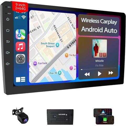 Estéreo Para Coche Haudio 9 Double Din 2+64 Gb Carplay Inalámbrico