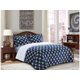 thumbnail image 2 of Set de edredón Elegant Comfort Bloomingdale King Azul Marino, 2 of 8