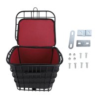 Magideal - Cesta De Almacenamiento Para Bicicletas Con Bolsillo Interior, Fácil De Instalar, Estable, Gran Capacidad, Organizador De Artículos Pequeños, Cesta De Frente