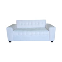 Diseños Valestrini - Sofa Dos Cuerpos Felpa Crudo