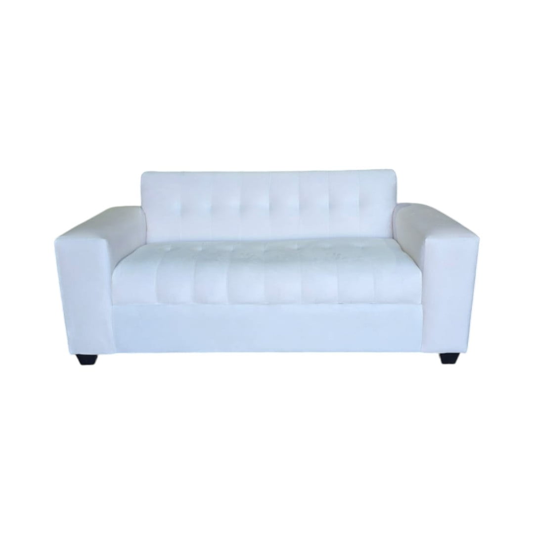 Diseños Valestrini - Sofa Dos Cuerpos Felpa Crudo