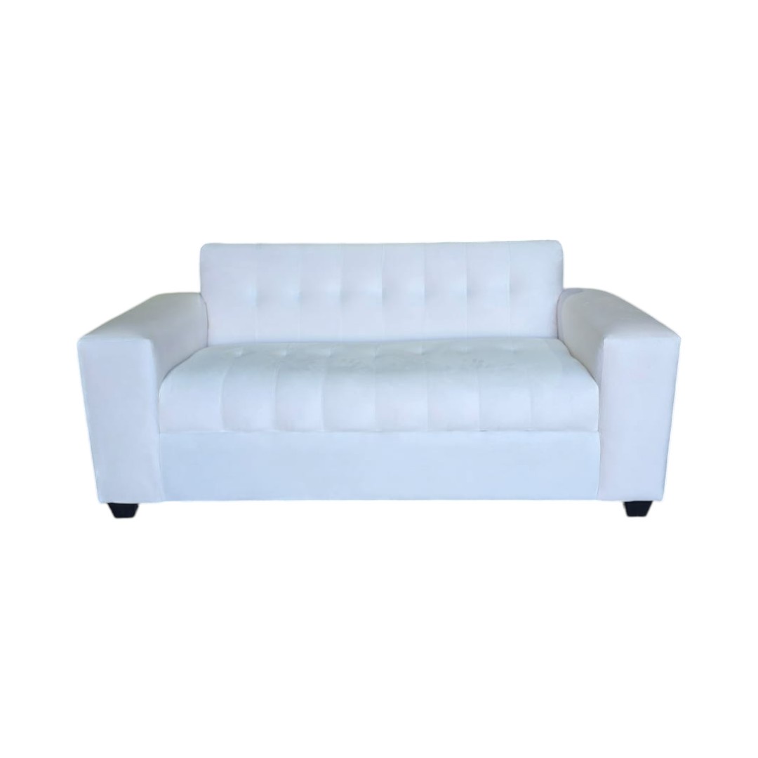 Diseños Valestrini - Sofa Dos Cuerpos Felpa Crudo